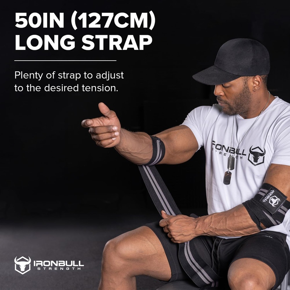 Elbow Wraps (1 Pair) - 40" Elastic Elbow Support & Compression - For Weightli...