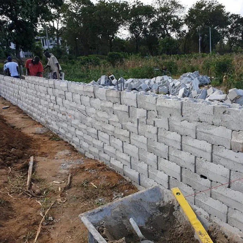 Concrete Interlocking Brick Mold 40 cm Hollow Construction Bricks Plastic Moulds