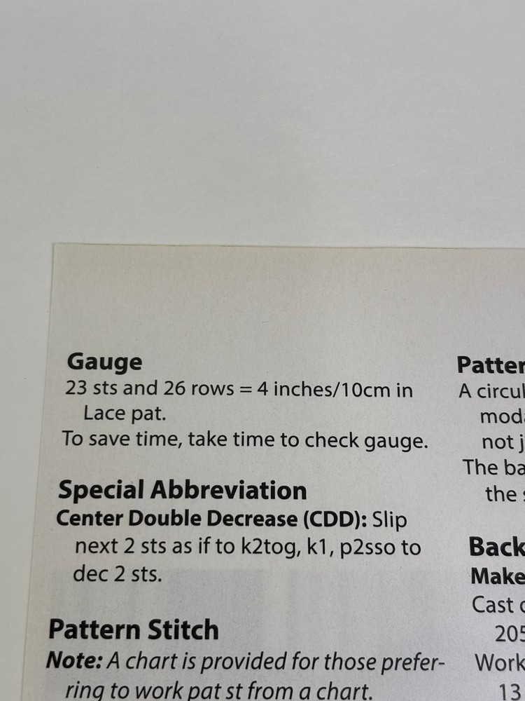 Mimosa Pullover Sweater Knitting Pattern Sheet Magazine Pages