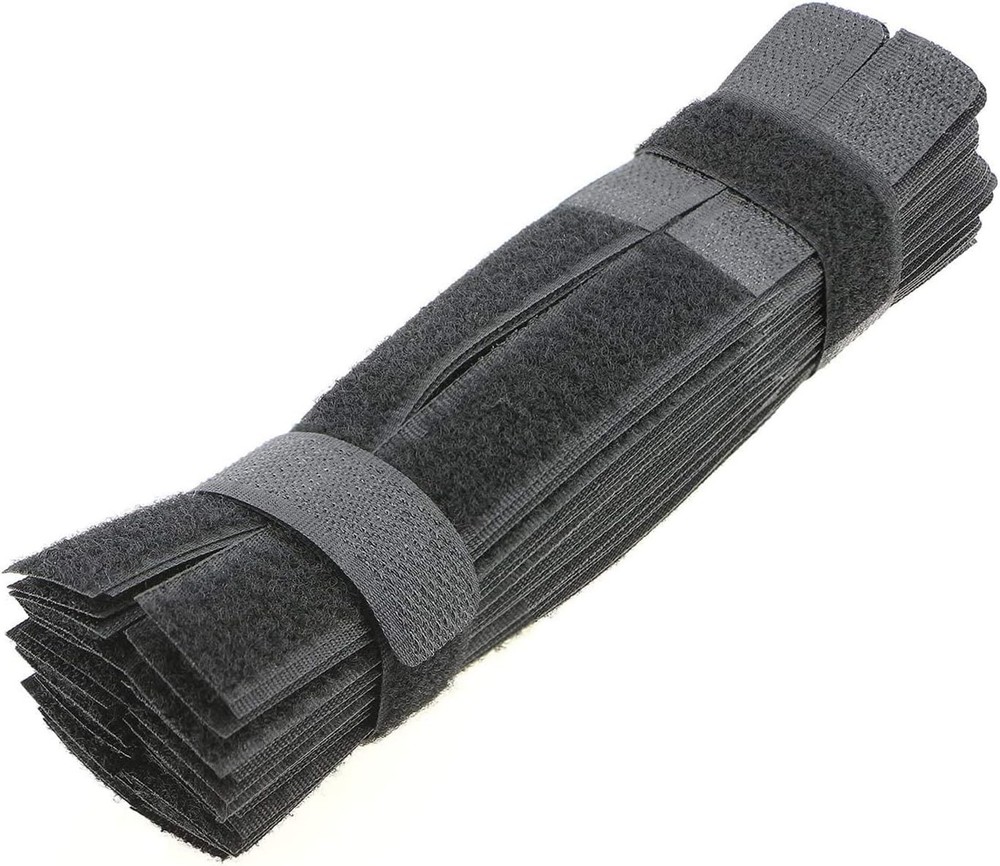 Pasow 50pcs Reusable Cable Ties 7 Inch Black