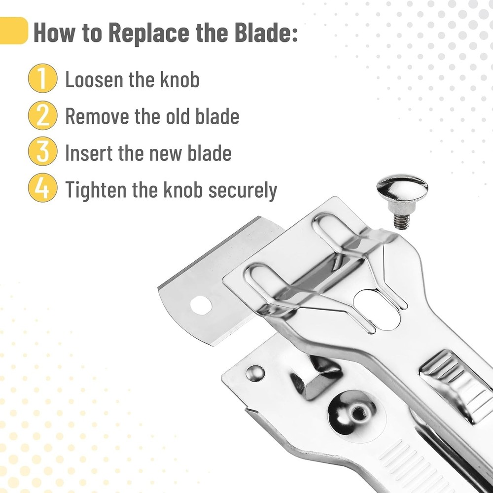 Bates 2-Pack Heavy-Duty Metal Razor Blade Scraper - Precision Tools for Cleaning