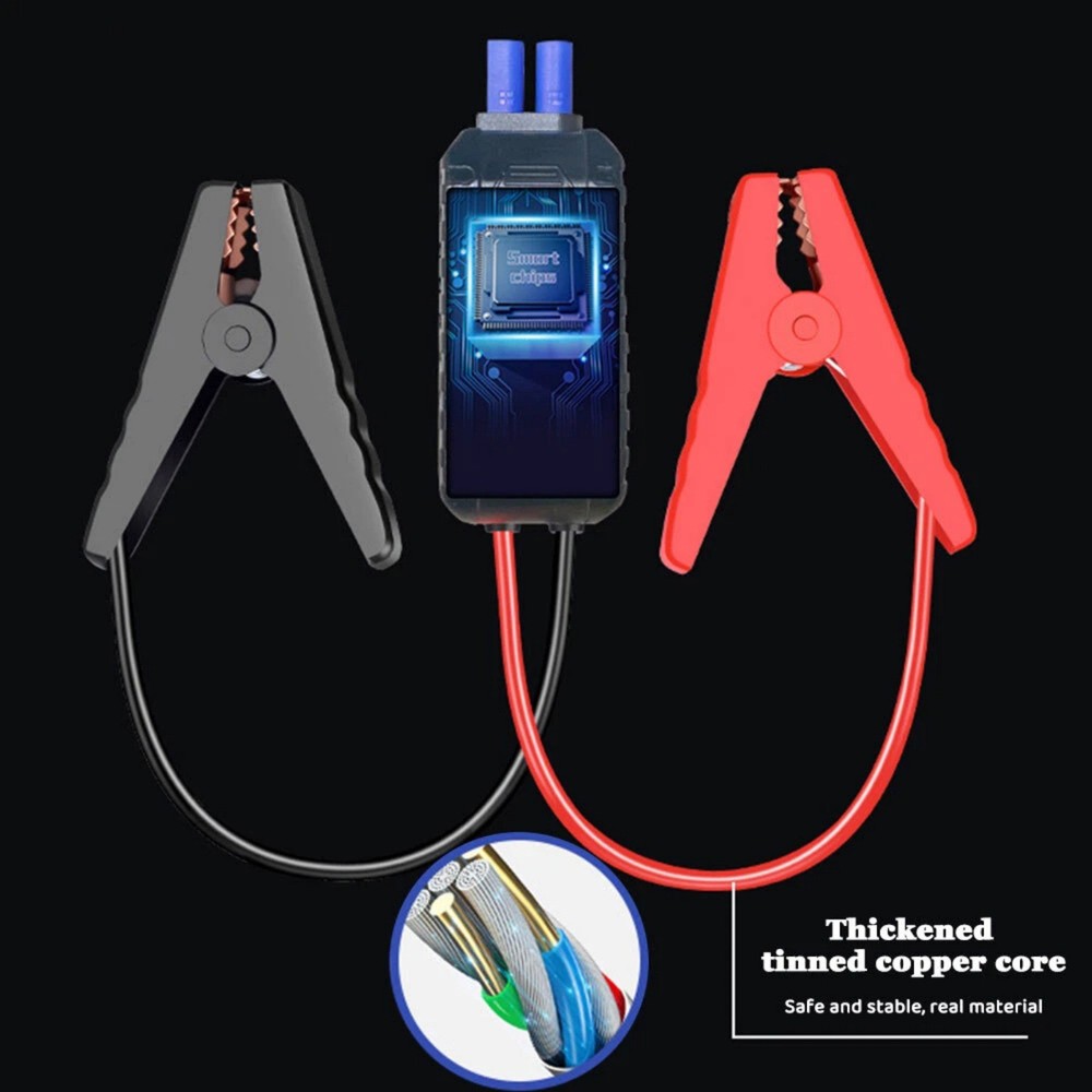 Multi-Functional Smart Battery Clamp with LED Indicators for Jump Starter Packs