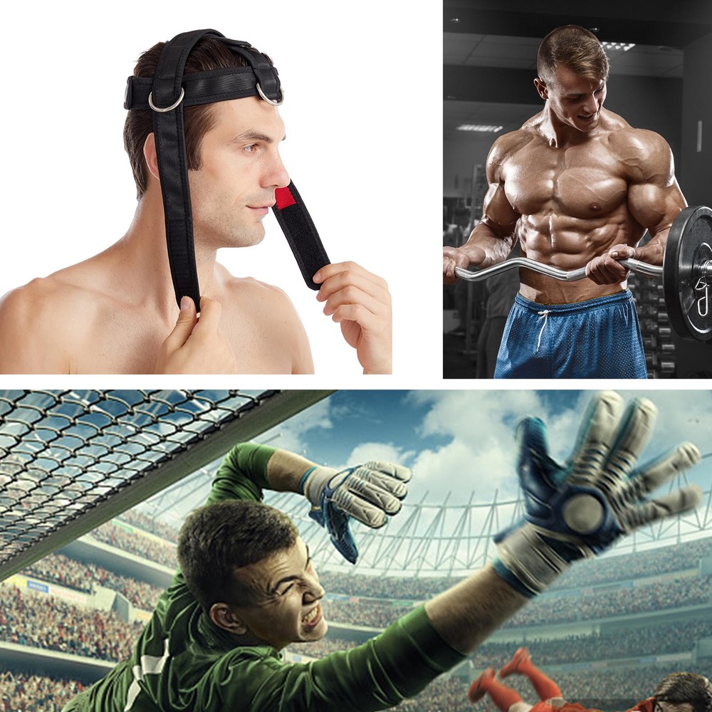Head Neck Harness For Weight Lifting Training Diverse Workout Adjustable Strap