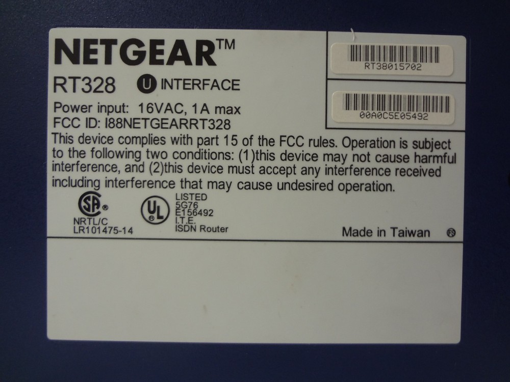 Netgear Remote Access ISDN Router RT-328 -28