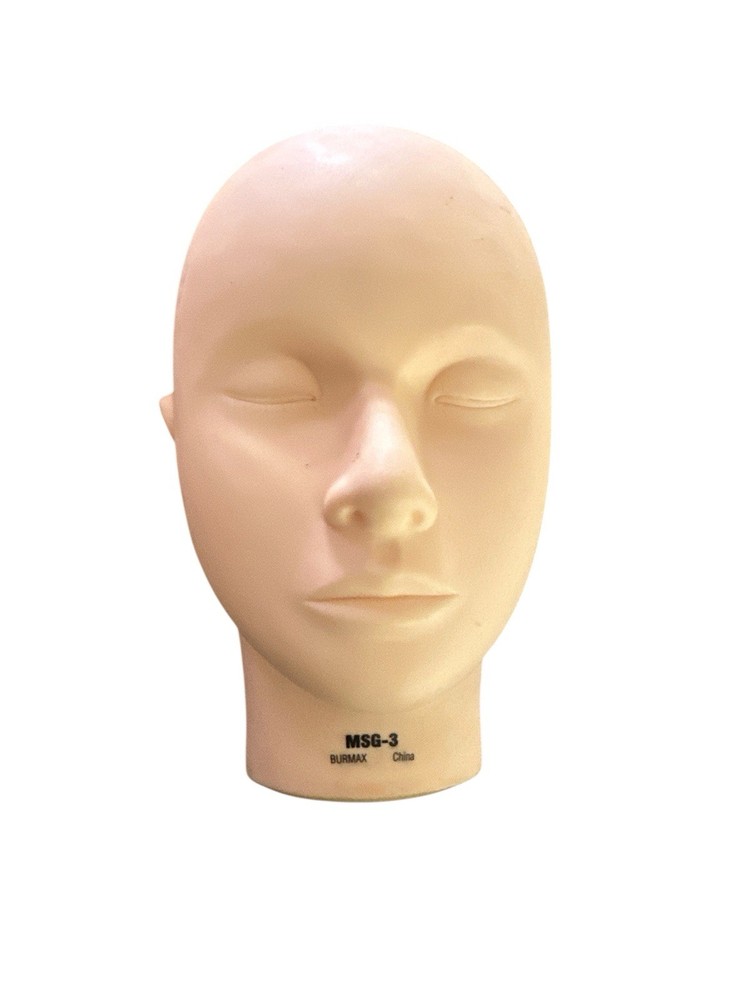 2 Manikin Faces 1 Celebrity MSG-3 Massage & Make-up Face Head One Never Used