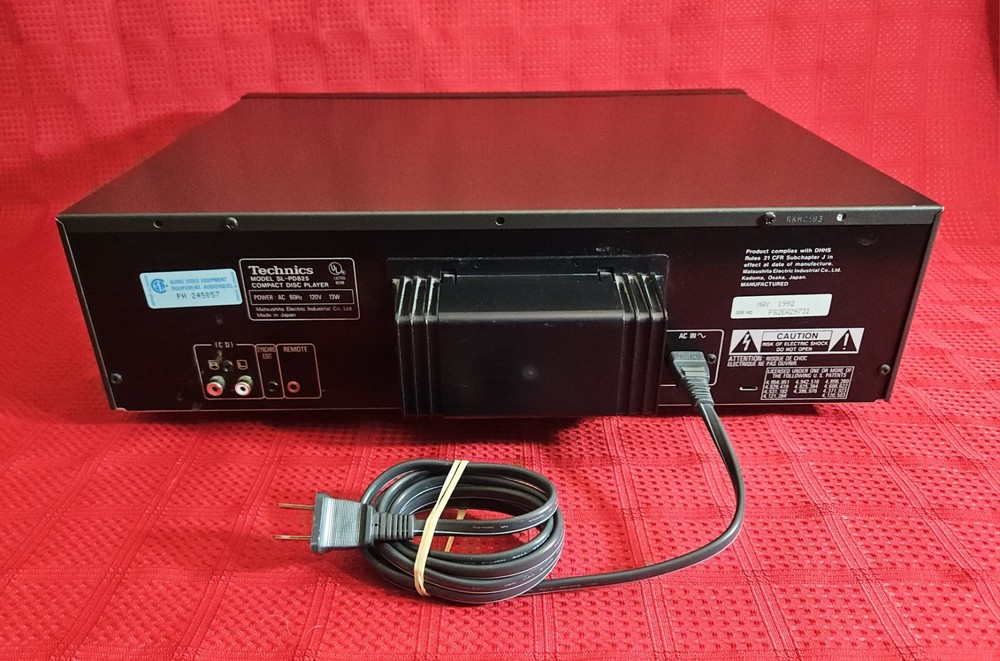 Technics 5 Disc Cd Changer/Player SL-PD825 w/ MASH TECHNOLOGY Tested• Working