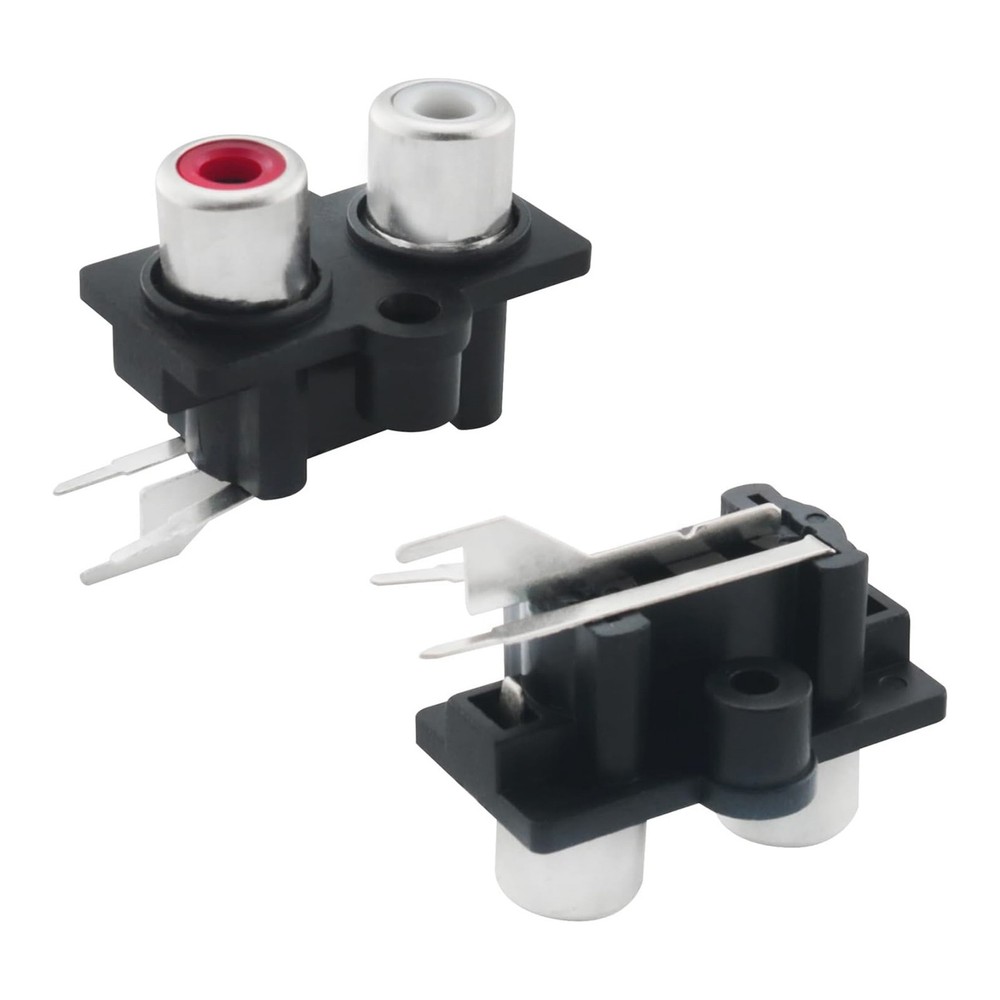 2PC RCA Female Socket Panel Mount Connector Accessory for Professional Audio Use