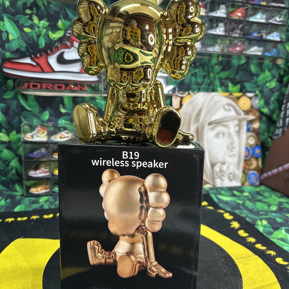 B19 Bluetooth Speaker Gold KAWS Design BNIB