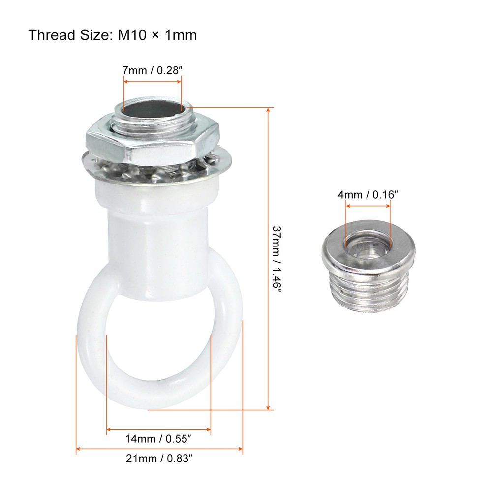 37mmx21mm Ceiling Hook, 2 Pack Screw Hooks Light Fixtures Accessory White