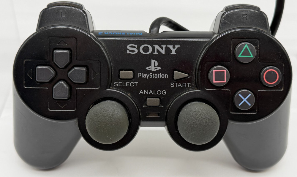 OFFICIAL OEM PS2 PlayStation 2 DualShock 2 Controller Black (TESTED & WORKING)