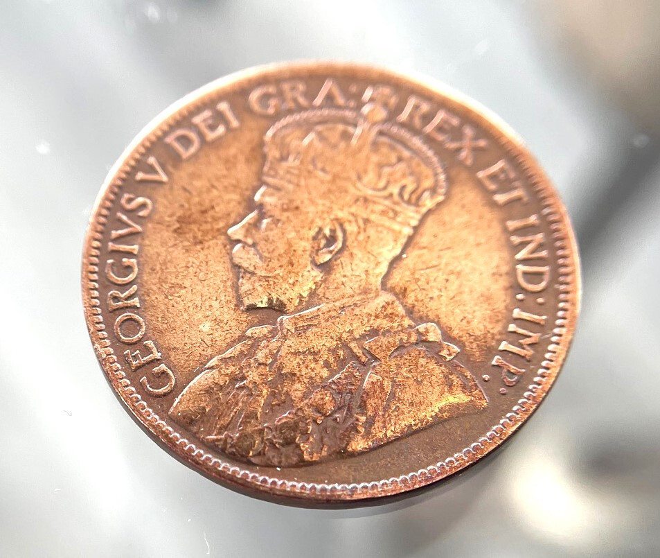 1919, Canada, 1 Cent Large Coin, BU, Original Luster