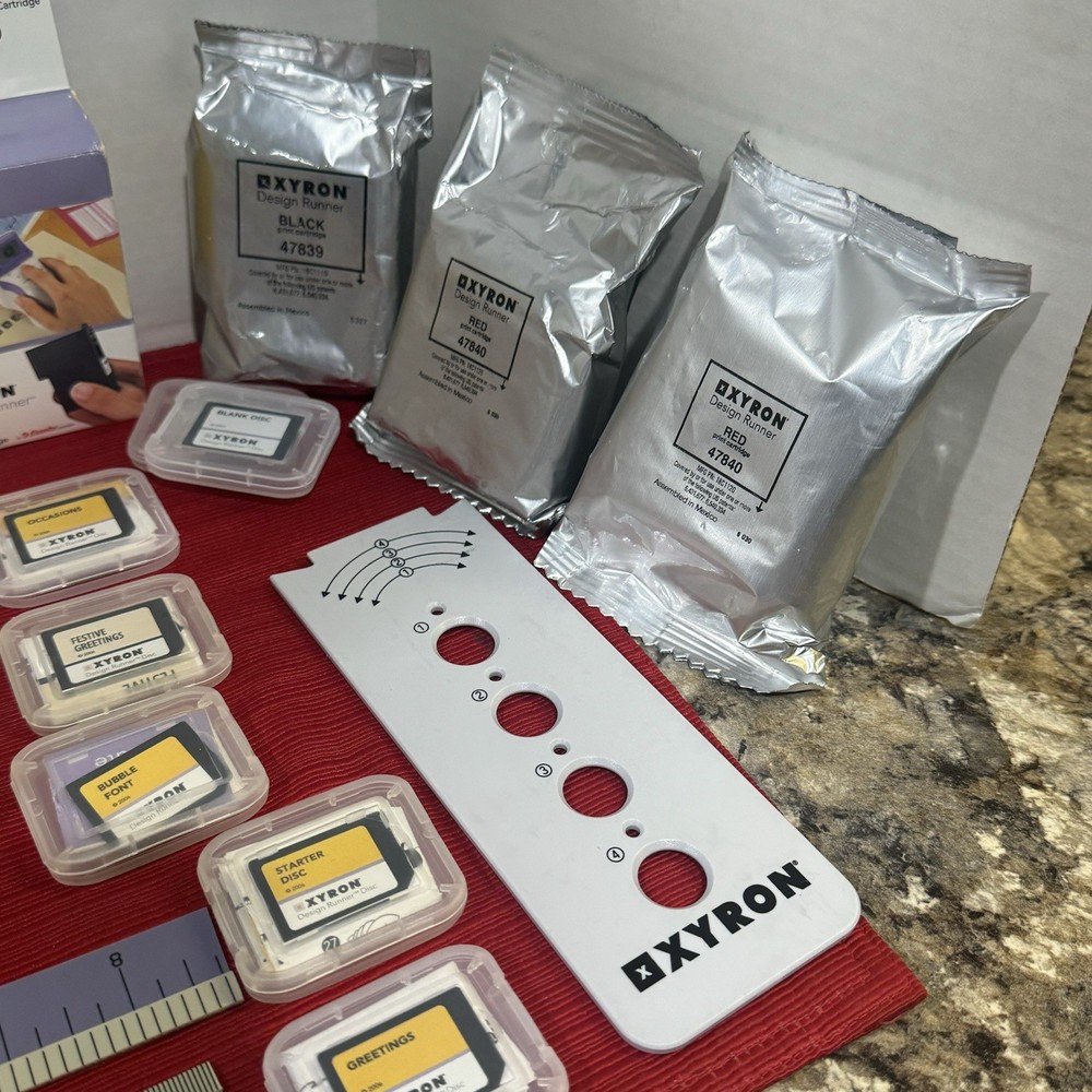 Xyron Design Runner Cordless Handheld Printer, Disc Maker, 6 Inks, 9 Design Disc