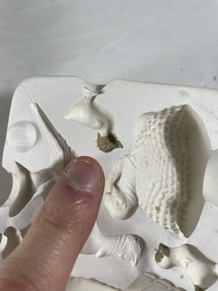 Vintage Duncan Ceramic Casting Mold Small Turkeys & Ducks #DM-338C (Has Damage)