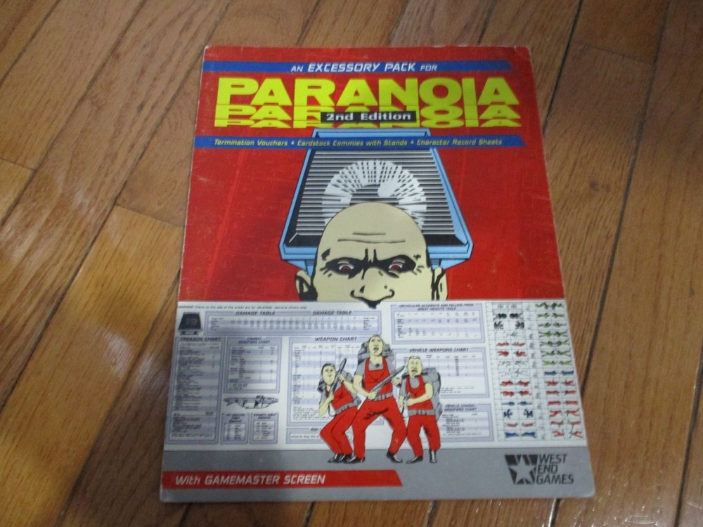 Paranoia RPG Gamemaster Screen screen only