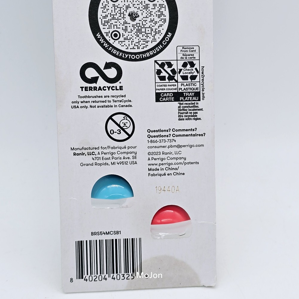 Firefly Kid Toothbrush Lightup Timer Blue & Red, 2 Count