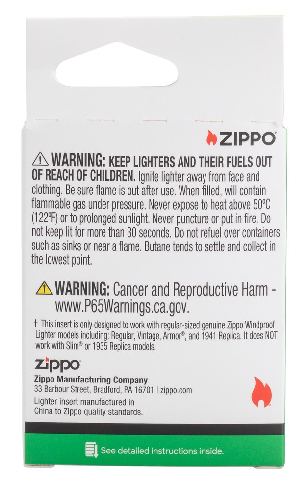 Zippo Butane Pipe Lighter Insert- Yellow Flame, 65880