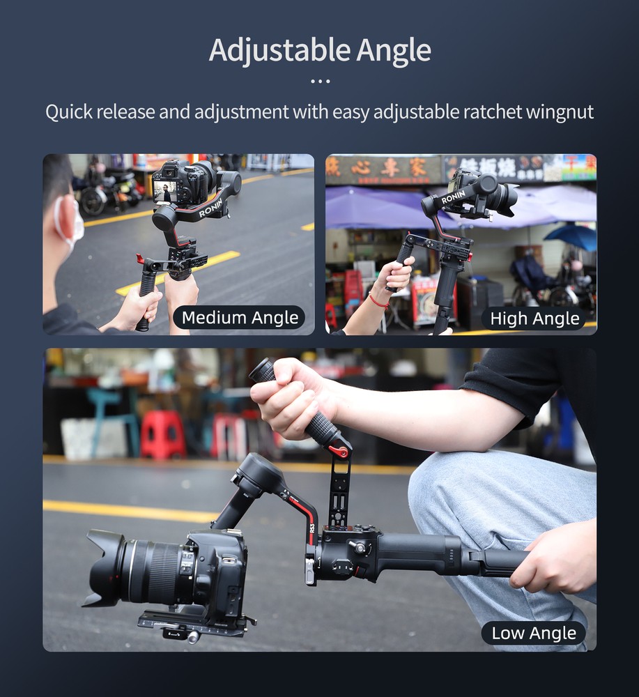 Camera Grip Handle Gimbal Stablizer Bracket for DJI Ronin RS3/RS3 PRO/RS 2/RSC 2