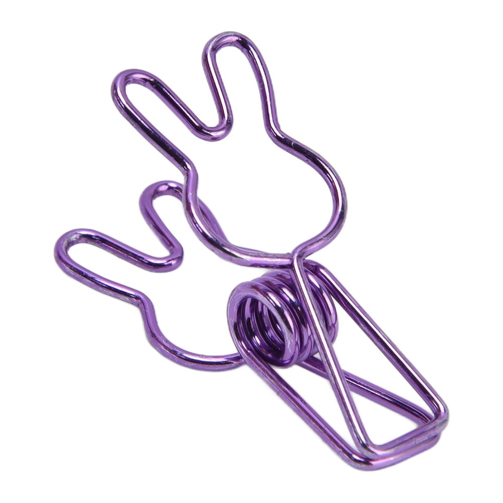 20 Pcs Clips Multipurpose Multifunction Electroplating Hollow Metal Binder