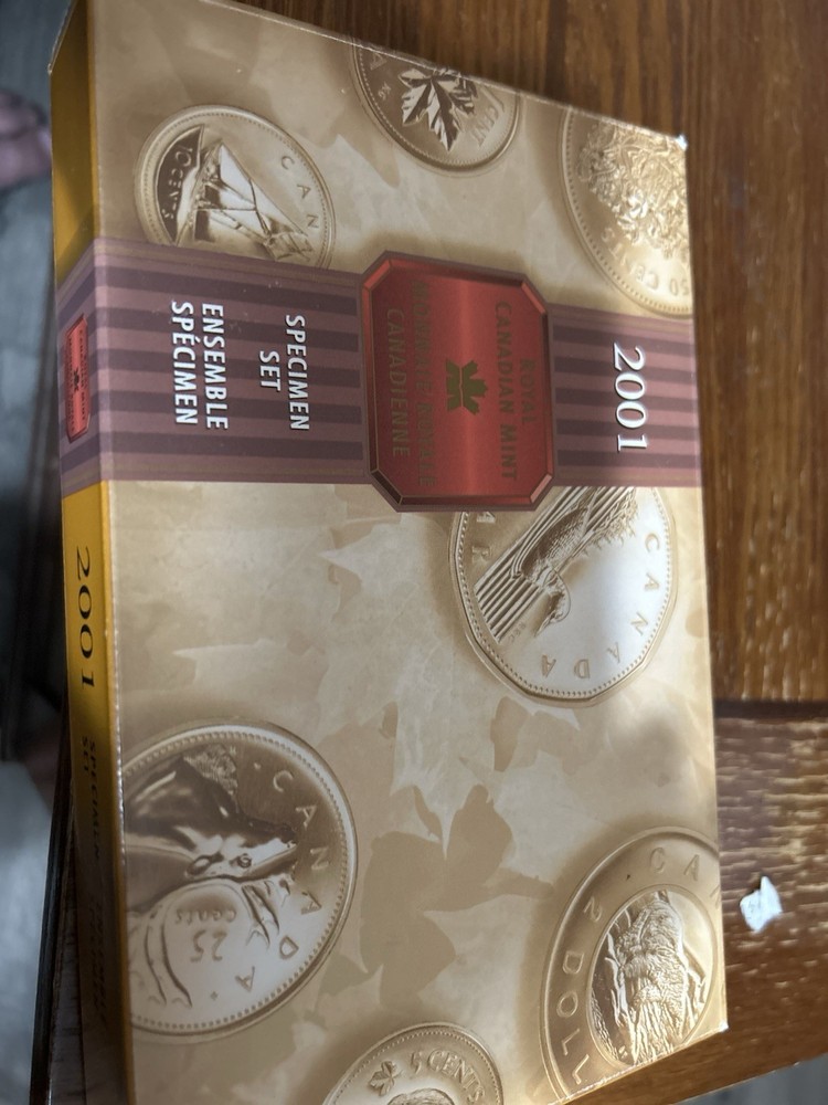 2001 Royal Canadian Mint Specimen Set (Original Packaging) 7 Coin Set