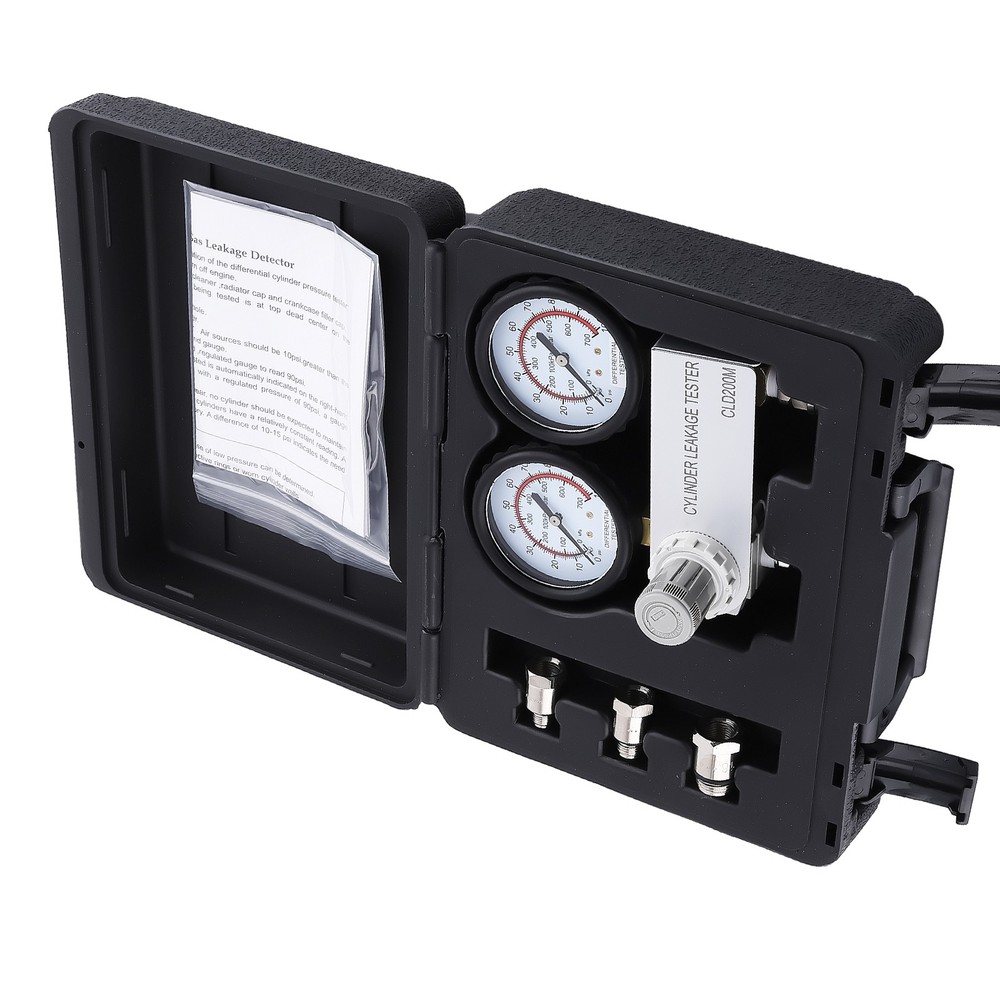 Cylinder Leak Down Tester Petrol Engine Compression Leakage Detector Tool Kit