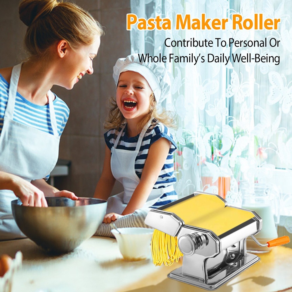 Stainless Steel Pasta Maker Thickness Adjustable Noodle Spaghetti Roller Machine
