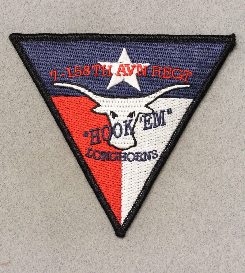 Army patch 6568: 7th Battalion, 158th Aviation Regiment - merrowed edge