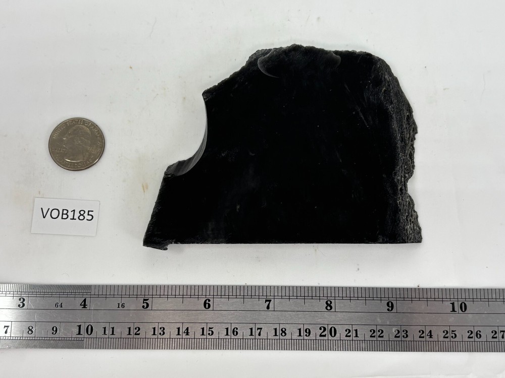 Obsidian Slab w Silver Sheen Lapidary Cabbing Knapping Combo Shipping Available