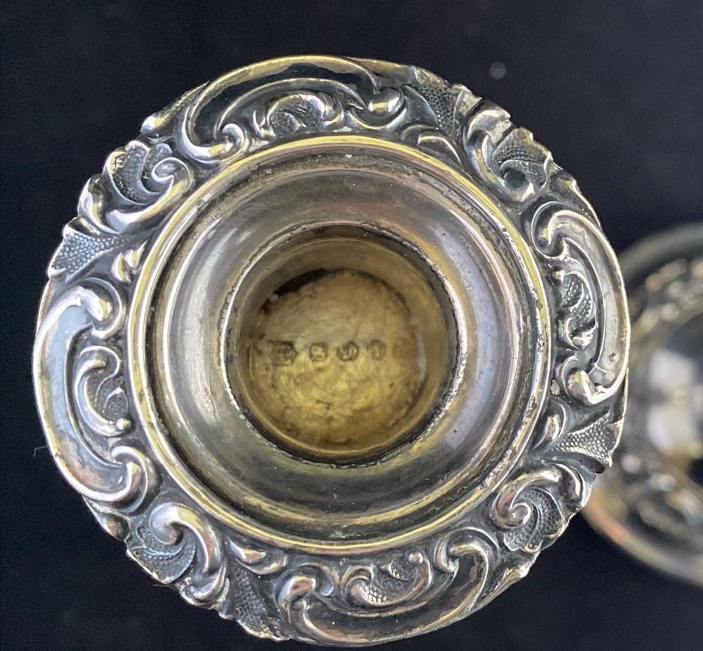 vintage silver plated candlesticks 9.5”