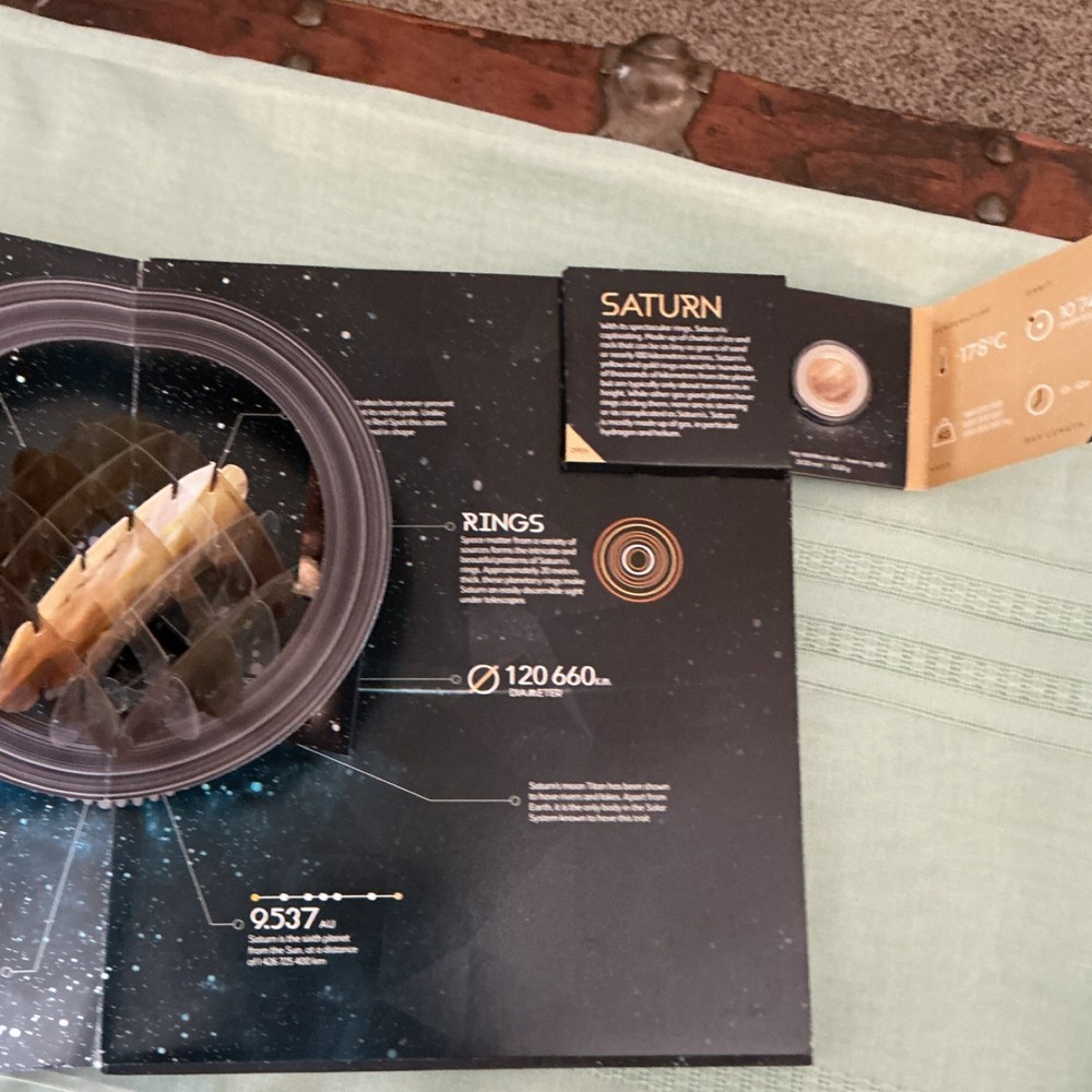 Planetary Commemorative Colored Coins Set Pop-Up Solar System Mercury Mars