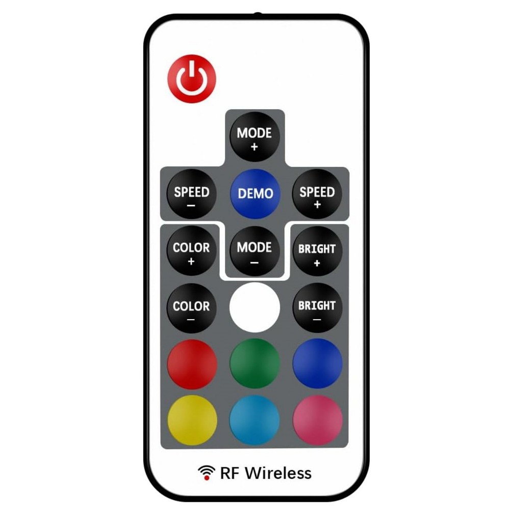 RGB Led Light Strip Controller 17 Key RF Wireless Remote DC 5V USB Connector