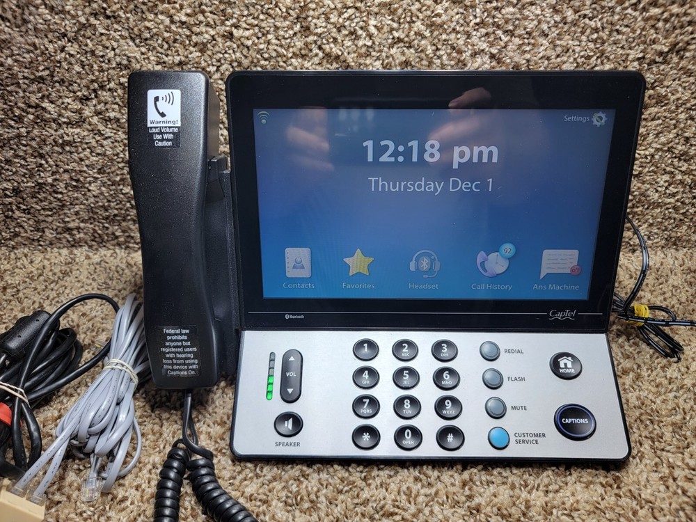 Captel Model 2400IBT Captioned Telephone Bluetooth/WIFI Touch Screen