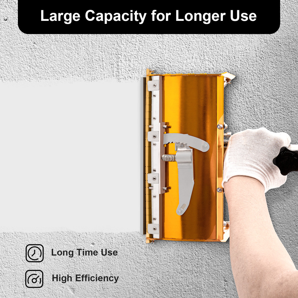 10" Drywall Taping Tools Flat Finishing Box Set w/ 40''-64'' Extendable Handle