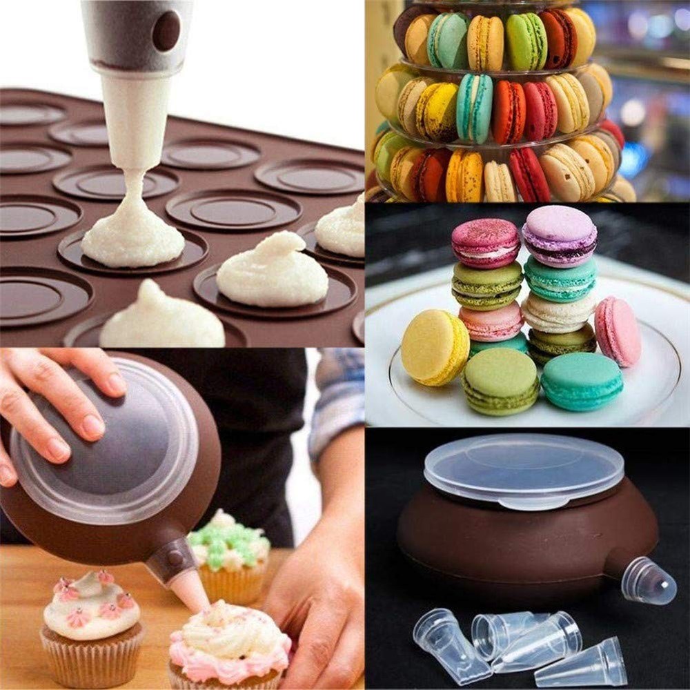 48 Hole Macarons Silicone Mat Baking Mold Macaron Kit Medium, 1