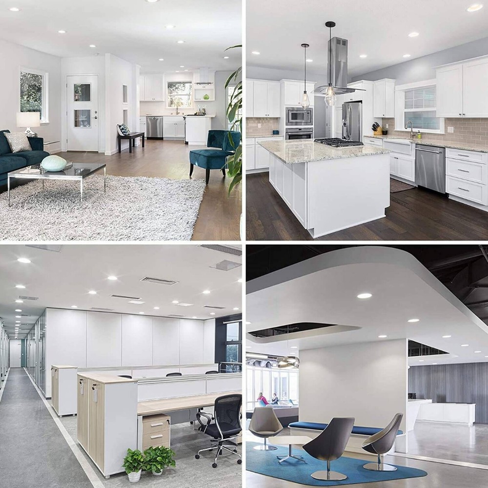 6 Inch 3CCT LED Recessed Ceiling Light with Junction Box, 1050LM High Brightness