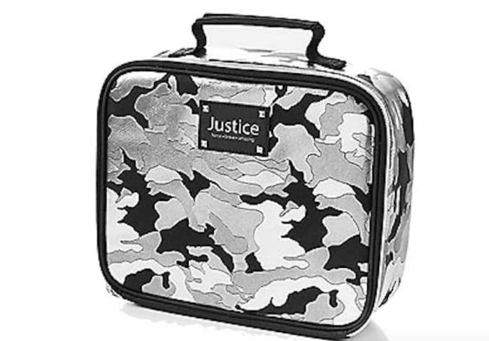 Justice Lunch Tote Silver Camo