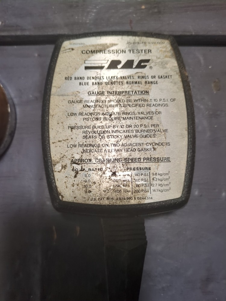 Two Vintage Compression Testers Sonco And RAE