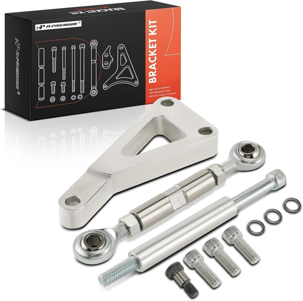 A-Premium Alternator Adjustable Bracket Kit Compatible with Chevy SBC 350 Small