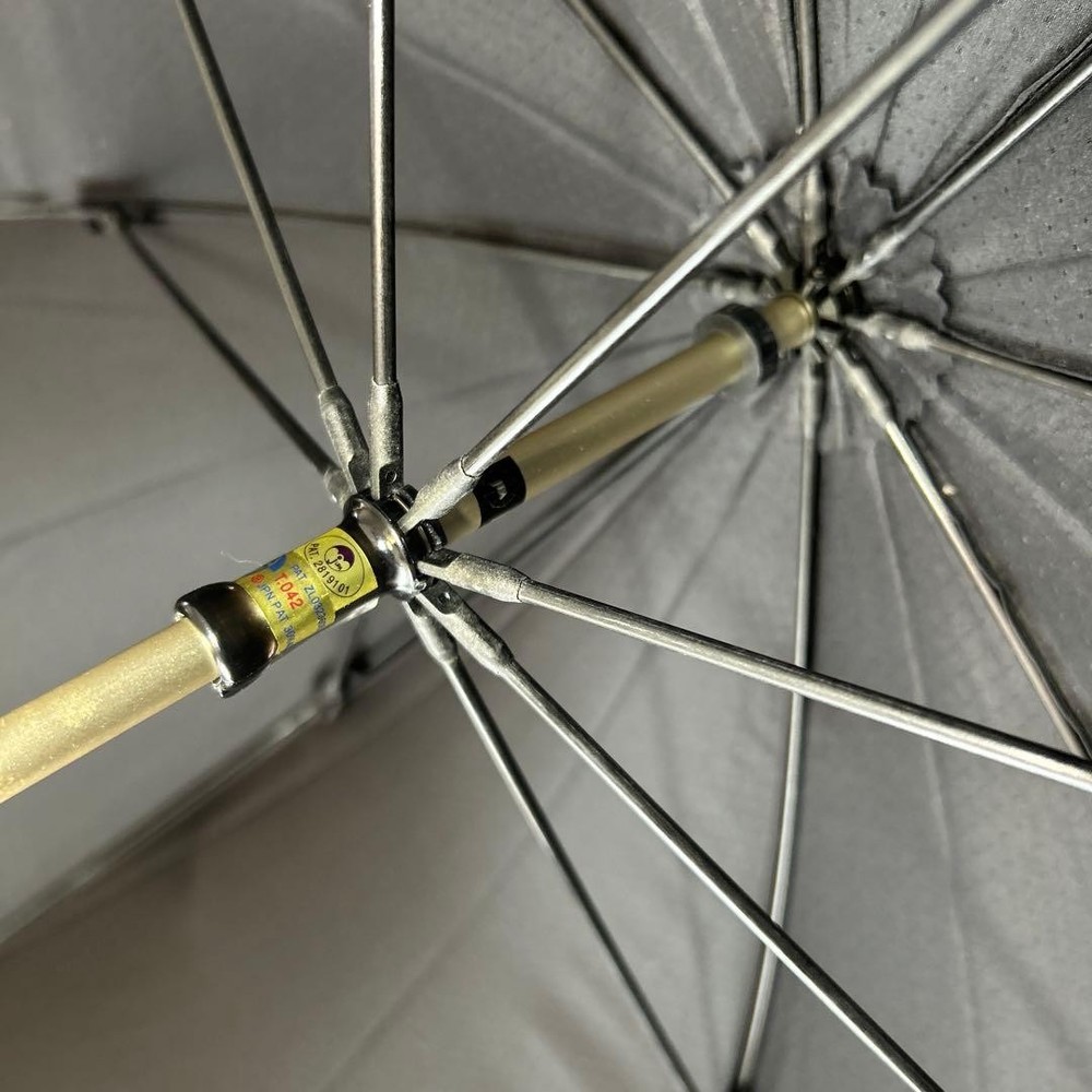 BURBERRY Long Umbrella Black Check Pattern Rain Shield Authentic Rare