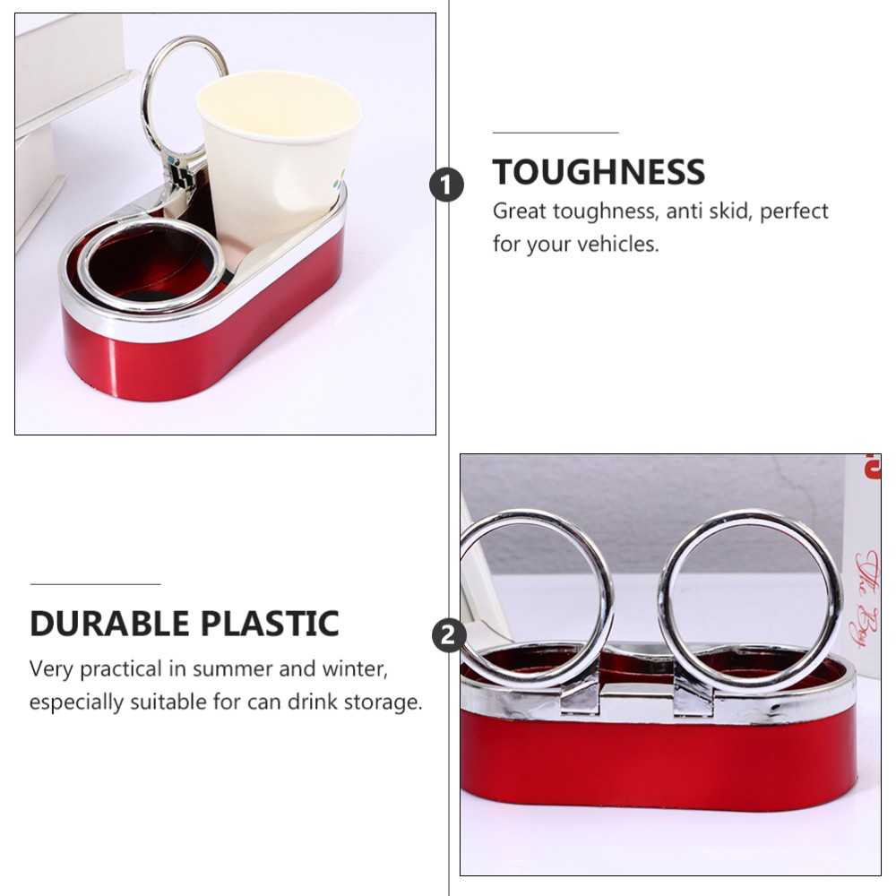 Dual Cup Holder for Car Plastic Beverage Holders Automobile Organizer