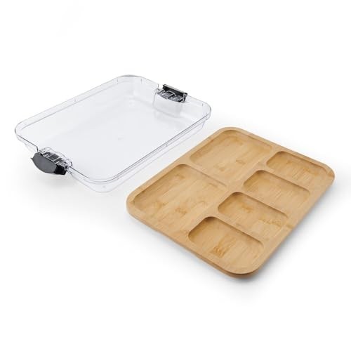 FARBERWARE BUILD-A-BOARD BAMBOO CUTTING BOARD WITH BUILT - IN COMPARTMENTS
