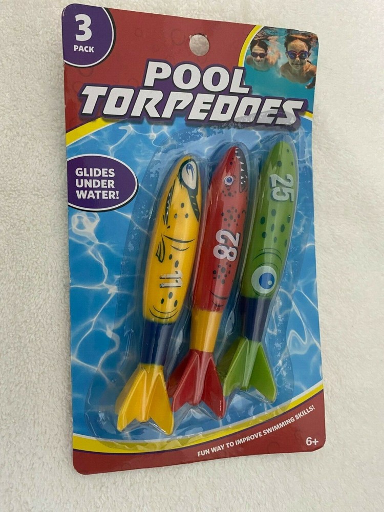 POOL TORPEDOES 3 PACK GLIDES UNDER WATER NIB