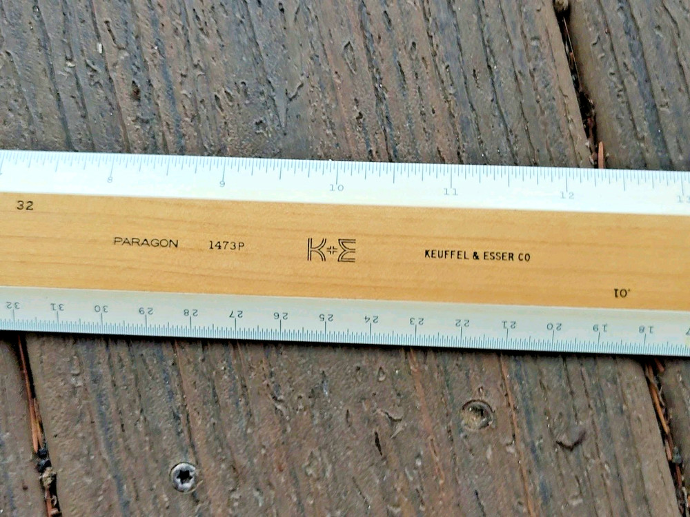 K&E 20" Paragon Drafting Machine Scale Rule 1473P