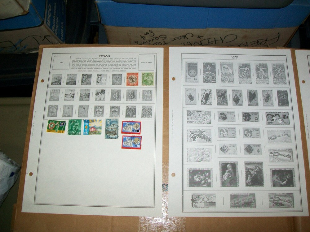 1974 - 1978 Ceylon & Chad Stamp Sheets Lot 32