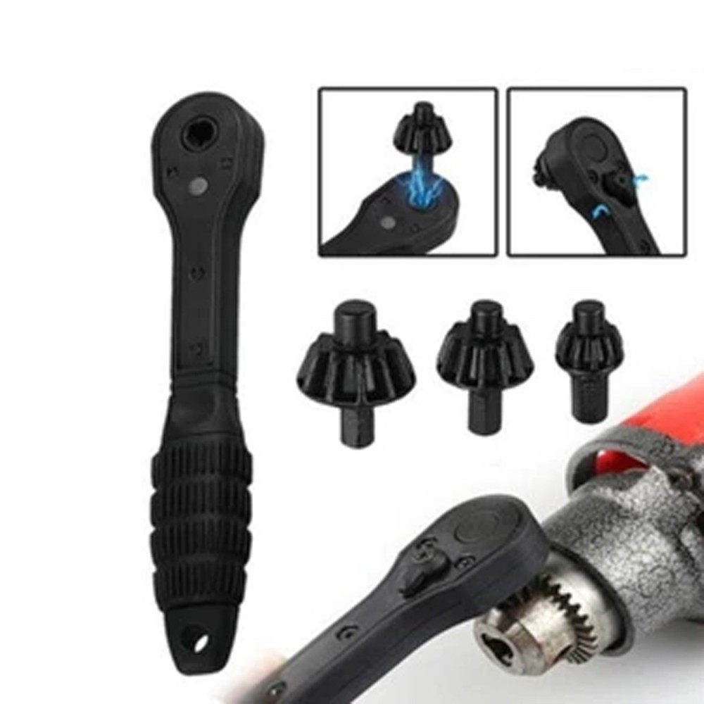 For Drill Press Clamping Interchangeable Drill Chuck Key Wrench Ratchet Spanner