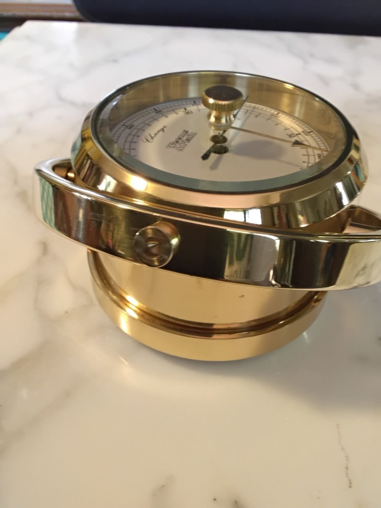 Weems and plath skipjack gimbal clock barometer