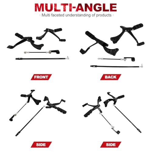 Motorcycle Forward Controls Complete Kit Pegs Levers For 2014-2022 Black