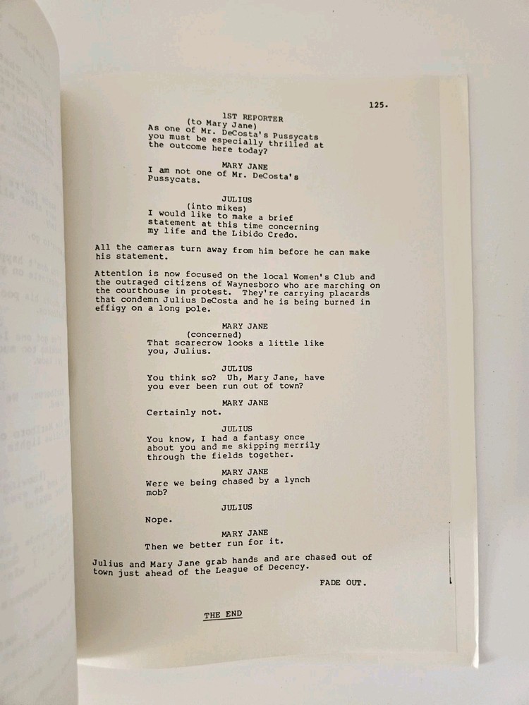 Sleazeball Rare Unproduced Joel Silver Film Script