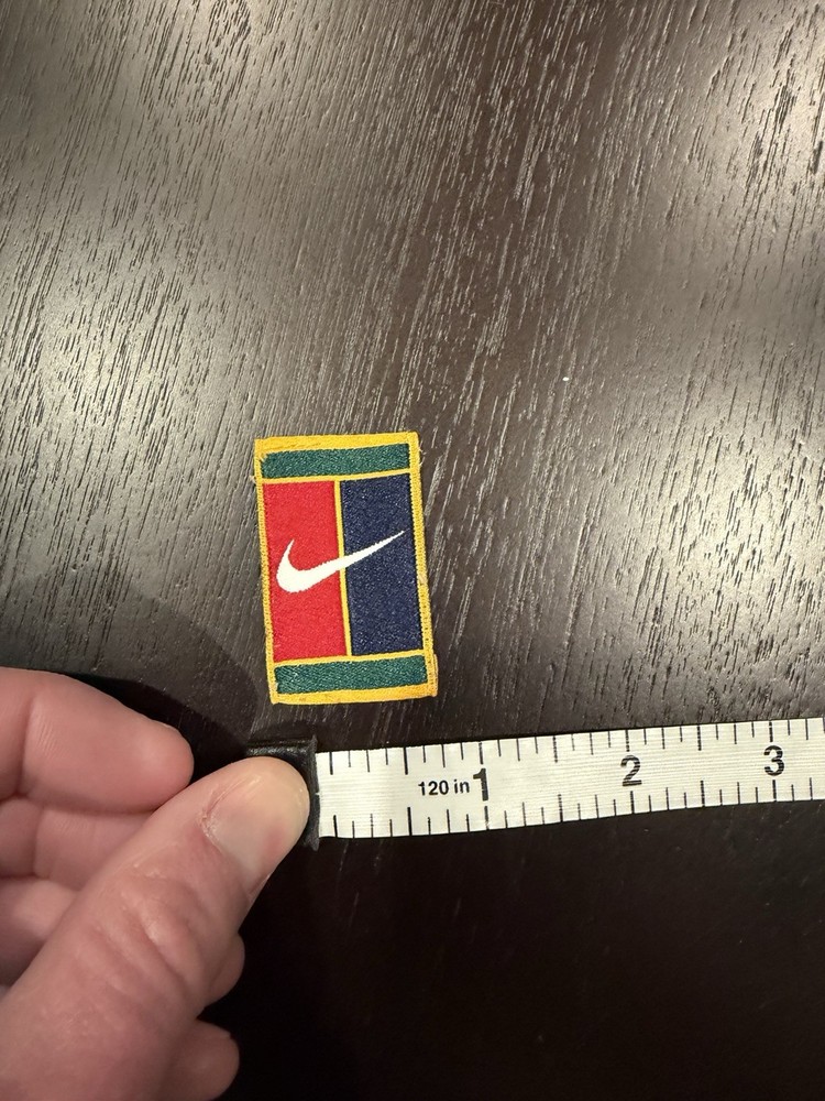 Nike Challenge Court Logo Patch Andre Agassi 80s 90s Large