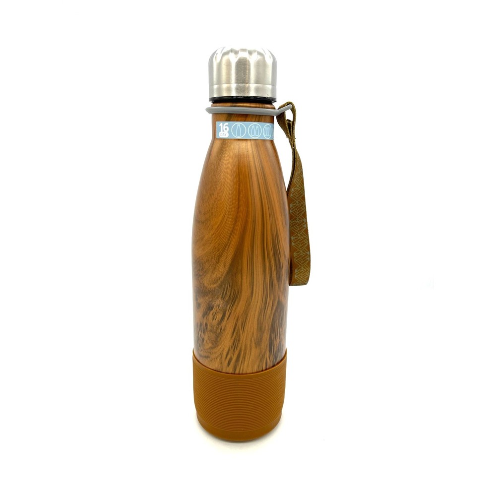 Hydration 421 Wood Grain Design Water Bottle 16oz