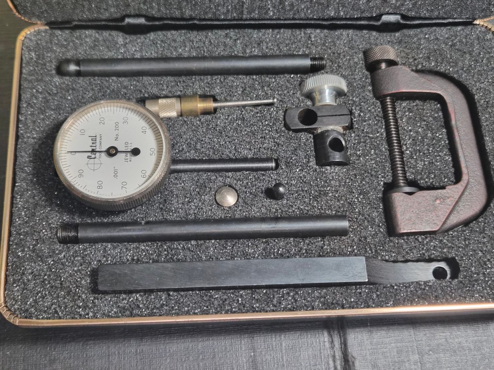 Central Tool Co. No. 200 Universal Dial Test Indicator Set with box